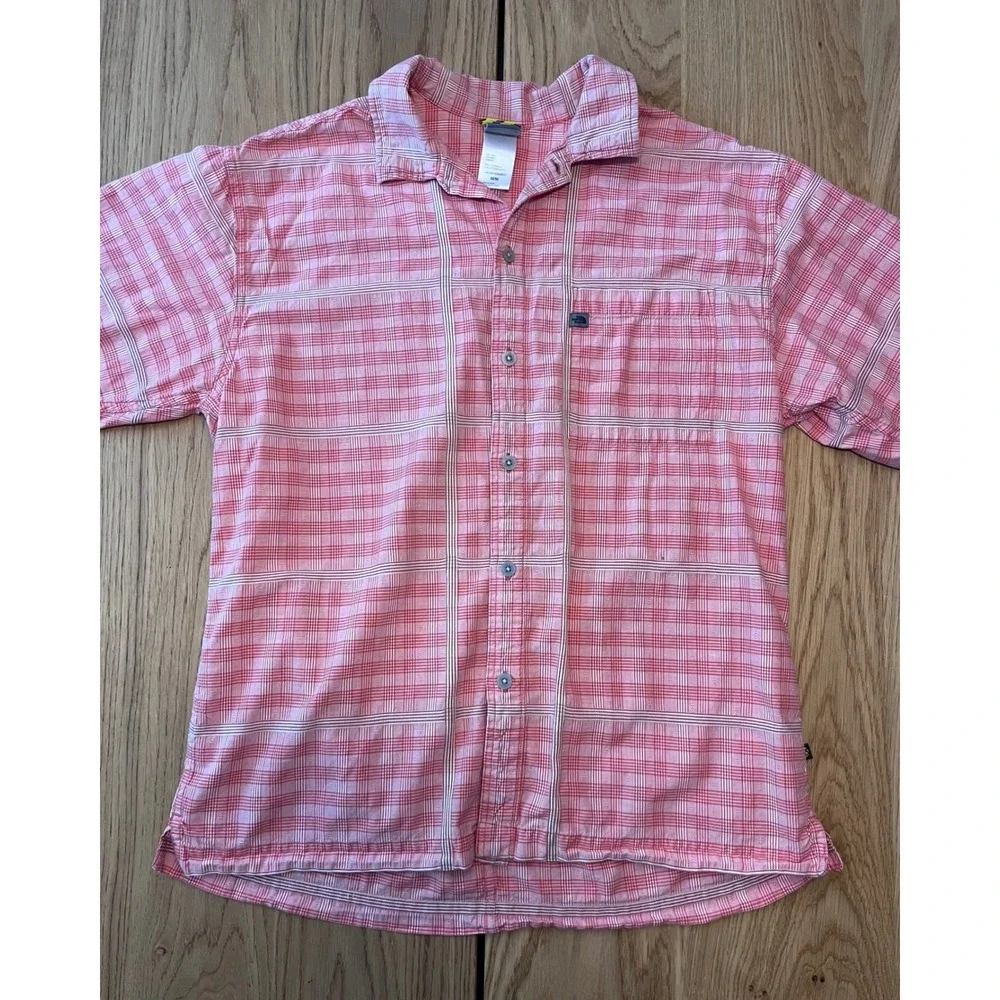 The North Face A5 Series Plaid Shirt Mens Size M Red Gorpcore Short Sleeve